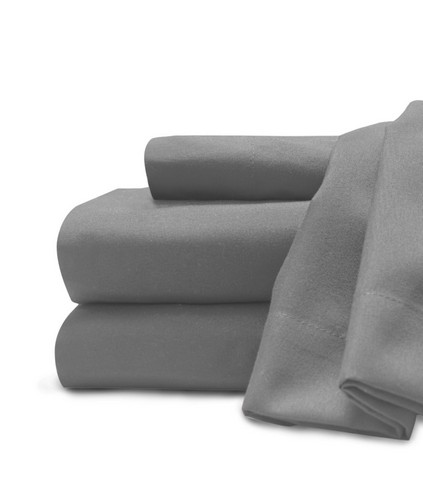 0361108380 Soft & Cozy Easy Care Deluxe Microfiber Sheet Set Silver Grey - King