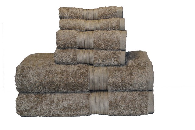0353163270 Egyptian Majestic Heavy Weight Cotton 6 Piece Towel Set - Sandstone