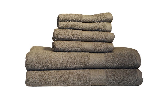 Signet Ultra Absorbant 100 Percent Cotton Towel Set, Mocha - 6 Piece