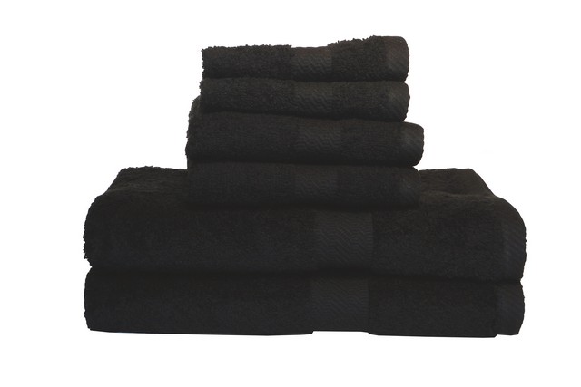 0353163440 Signet Ultra Absorbant 100 Percent Cotton 6 Piece Towel Set - Onyx