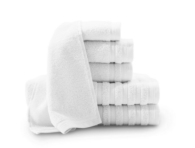 0353558600 Pure Elegance 100 Percent Turkish Cotton 6 Piece Luxury Towel Set - Bright White