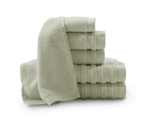 0353558670 Pure Elegance 100 Percent Turkish Cotton 6 Piece Luxury Towel Set - Sage Green