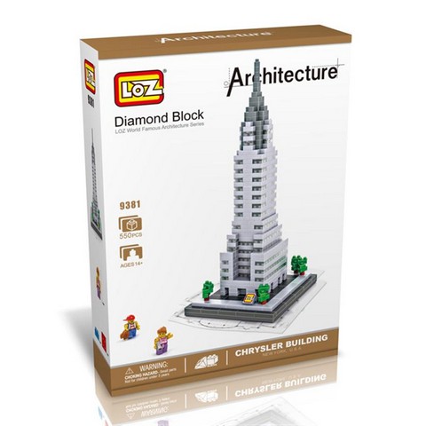 9381 Chrysler Building Model, Micro Blocks Set