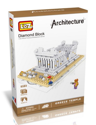 9383 Aparthenon Greece Temple Model, Micro Building Blocks Set