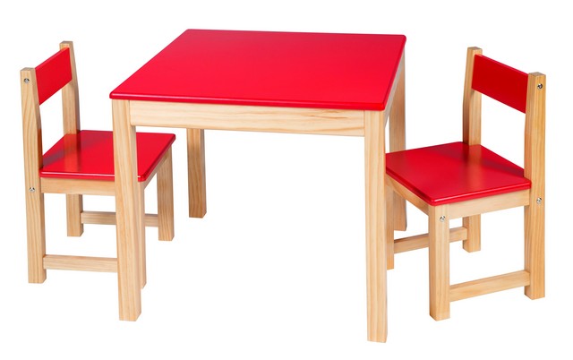 0a715r Artist Studio Wooden Table & Chair Set, Red