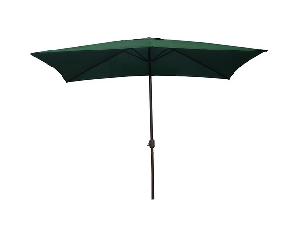 6.5 Ft. Outdoor Patio Market Umbrella With Hand Crank - Hunter Green