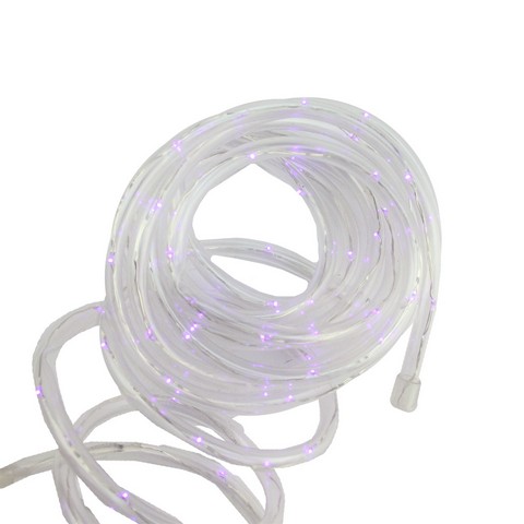 12 Ft. Solar Powered Multi-function Purple Led Indoor & Outdoor Christmas Rope Lights With Ground Stake