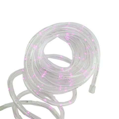 12 Ft. Solar Powered Multi-function Pink Led Indoor & Outdoor Christmas Rope Lights With Ground Stake