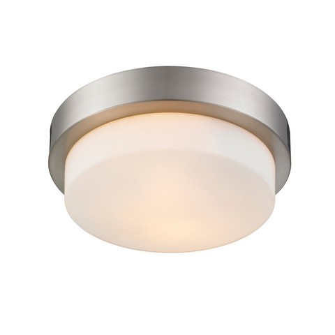 1270-11 Pw Small Multi-family Flush Mount In Pewter With Opal Glass