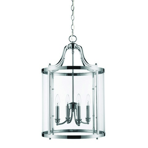 1157-4p Ch Payton 4 Light Pendant In Chrome With Clear Glass