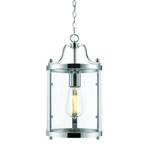 1157-m1l Ch Payton Mini Pendant In Chrome With Clear Glass