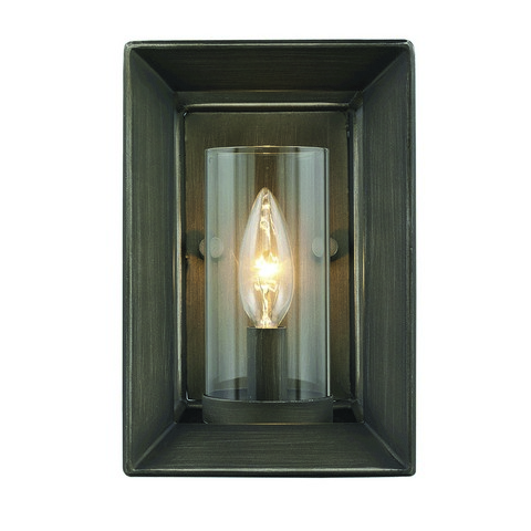2073-1w Gmt Smyth 1 Light Wall Sconce In Gunmetal Bronze With Clear Glass