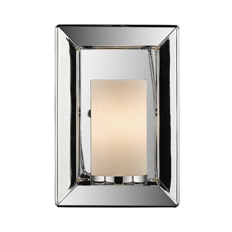 2074-1w Ch-op Smyth 1 Light Wall Sconce In Chrome With Opal Glass