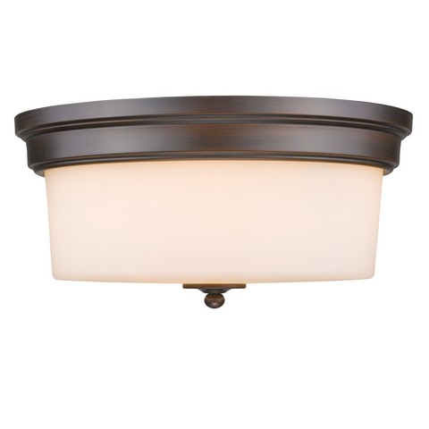 2118-fm Rbz-op Multi-family Flush Mount In Rubbed Bronze With Opal Glass