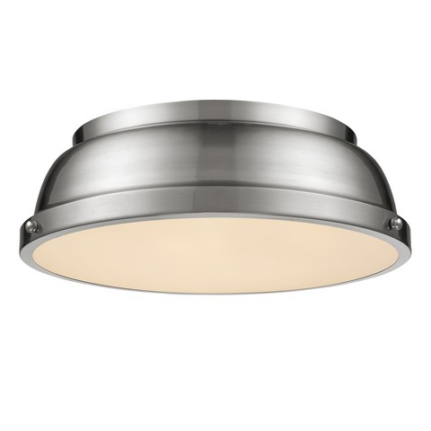 3602-14 Pw-pw Duncan 14 In. Flush Mount In Pewter With Pewter Shade