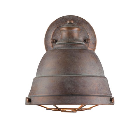 7312-1w Cp Bartlett 1 Light Wall Sconce In Copper Patina