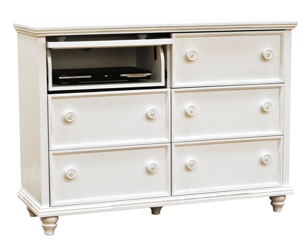 UPC 091037278296 product image for Notting Hill NH-MDR02-BW Media Dresser with 6 Drawer Bright White | upcitemdb.com