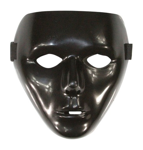 Kayso Az003bk Black Full Face Dance Jabbawokeez Plastic Costume Mask - One Size