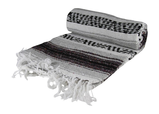 Kayso Sw200m-gy Gray Mexican Blanket, 65 X 45 In.