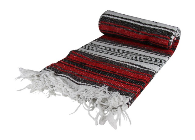 Kayso Sw200m-rd Red Mexican Blanket, 65 X 45 In.