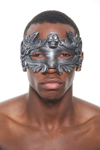 Kayso Gm005sl Silver Mythological Gladiator Inspired Venetian Masquerade Mask - One Size