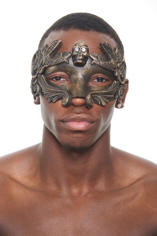 Kayso Gm005gd Bronze Mythological Gladiator Inspired Venetian Masquerade Mask - One Size