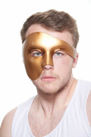 Kayso Pp011 (gold) Phantom Of The Opera Style Gold Plastic Masquerade Mask
