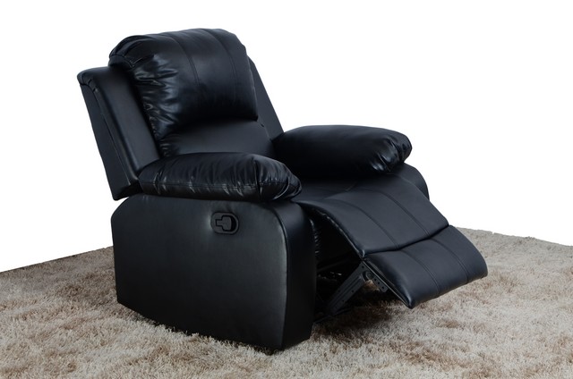 Lgs2900b-c Odessa Reclining Chair, Black - 40 X 38.5 X 37 In.