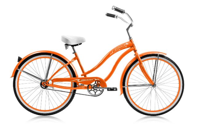 26 In. Rover Womens Gx Beach Cruiser Bicycle, Orange & Orange Rim