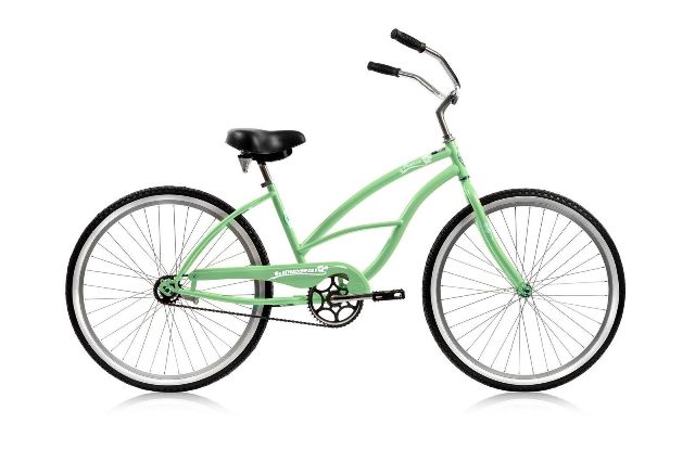 Pantera-f-mgrn 26 In. Pantera Womens Beach Cruiser Bicycle, Mint Green