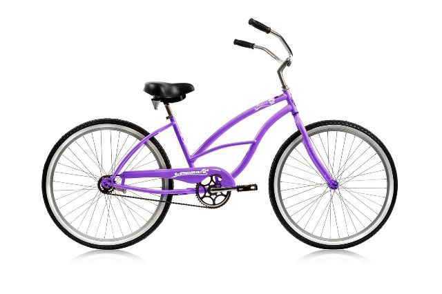 Pantera-f-pp 26 In. Pantera Womens Beach Cruiser Bicycle, Purple