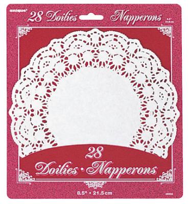 6804 8.5 In. Paper Doilies, White - Round