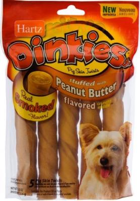 Hartz Mountain 3270012152 4.6 Oz Oinkies Chews, For Dogs, Stuffed With Peanut Butter