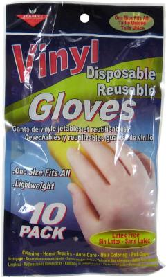 UPC 071582600100 product image for Eagle Home Products 60010 Vinyl Disposable Gloves Pack of 10 | upcitemdb.com