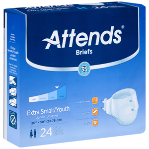 Brbx10 Extra Absorbent Breathable Briefs, Extra Small - 96 Per Case