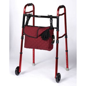 Cotton Tote Bag For Walkers & Wheelchairs, Burgundy