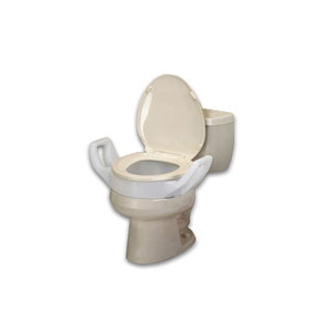 Bath Safe Elevated Toilet Seat With Regular Arms