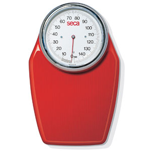 760 Dial Bathroom Scale, 320 Lbs Capacity - Red