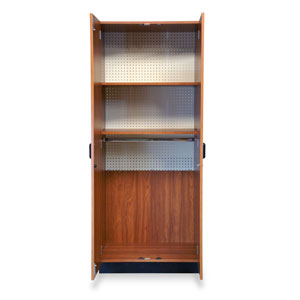 Hausmann 8257 Store Wall Storage System-ada Cabinet, Natural Oak