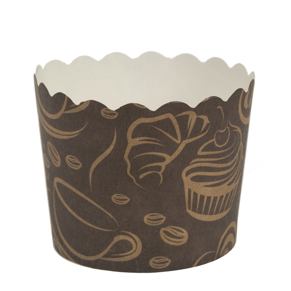 1251t 24-20 Count Scalloped Baking Cups, Coffee - Small
