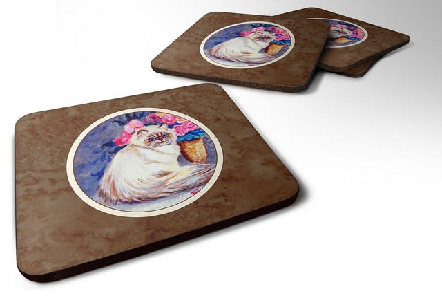 Persian Cat Foam Coaster, Set of 4