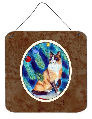 7155ds66 Christmas Tree Cat Wall Or Door Hanging Prints