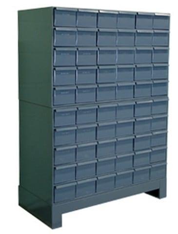 12.25 In. Steel 90 Drawer Cabinet For Small Part Storage, Gray