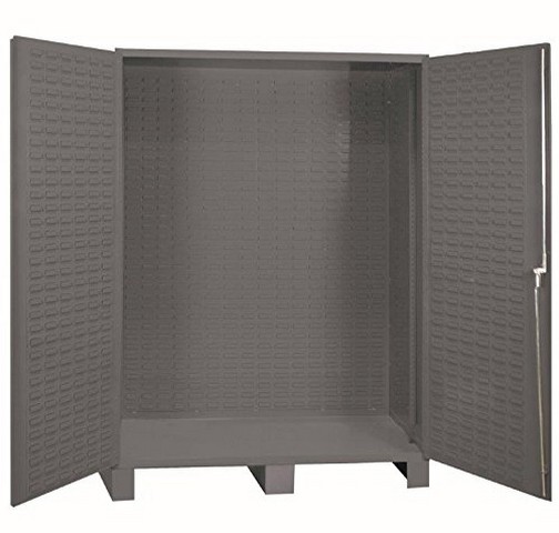 Ssc-722484-bdlp-95 14 Gauge Flush Style Lockable Double Door Cabinet, Gray - 72 In.