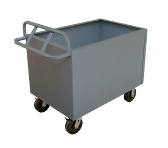 14 Gauge 4 Sided Mesh Box Truck With Ergonomic Handle, Gray - 36 X 24 X 29.5 In.