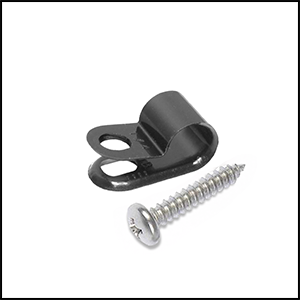 0.75 In. Dia. Black Light Duty Clamps, Pack Of 25