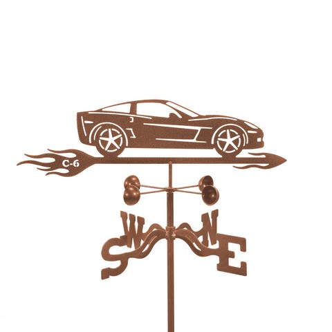 Corvette C6 Car Weathervane With Roof Mount