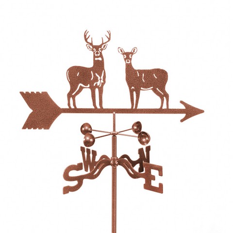 Standing Deer Weathervane With Four Sided Mount