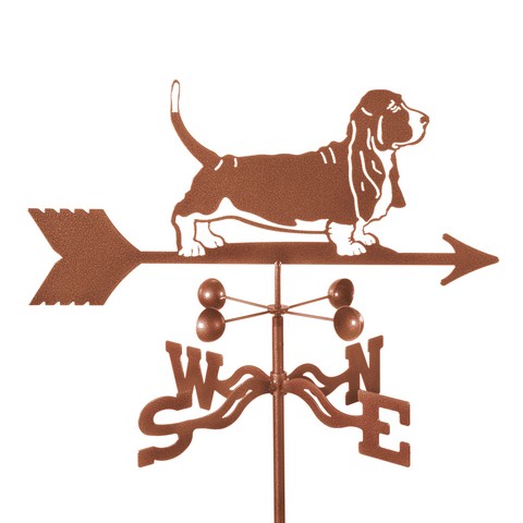 Ez1400-dk Dog Basset Hound Weathervane With Deck Mount