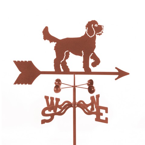 Golden Doodle Dog Weathervane With Four Sided Mount